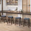 Alizey Counter Stool with Solid Wood Frame