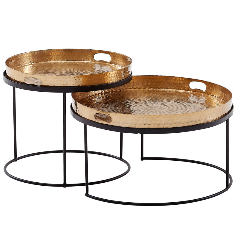 Gunalda Frame Coffee Table, Gold/Black