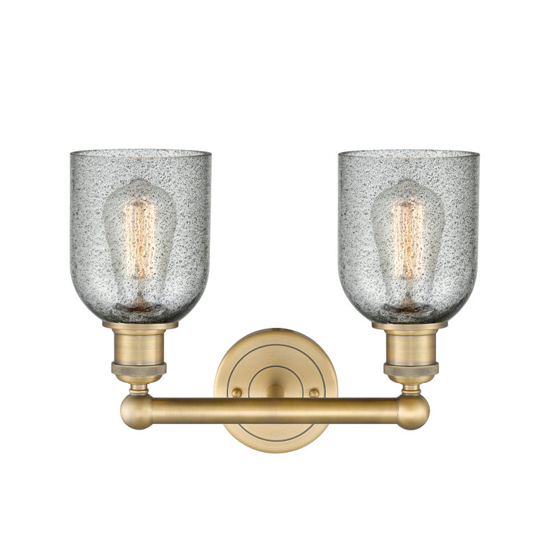 Reiko 2 - Light Dimmable Vanity Light, Charcoal, Brushed Brass
