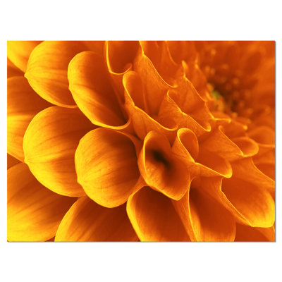 « yellow abstract floral design », impression sur toile tendue