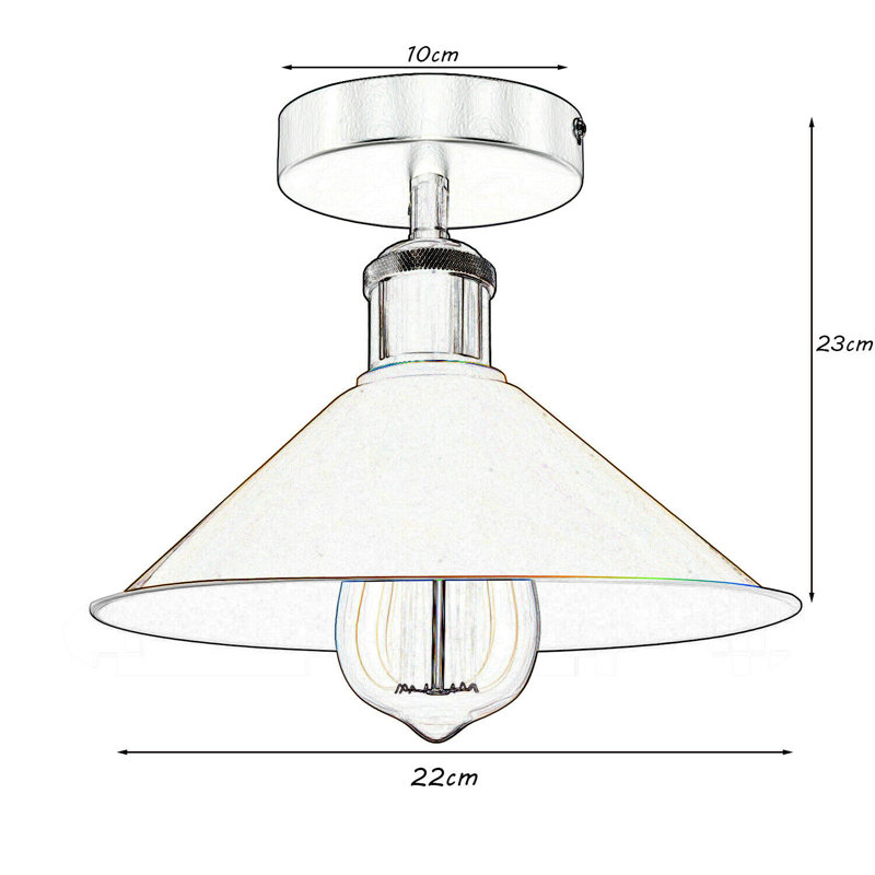 Bussey Semi Flush Mount, Yellow
