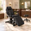 Fauteuil de soin du visage électrique à hauteur réglable avec tabouret à roulettes et coussin amovible - Noir-1425270869-1529925099