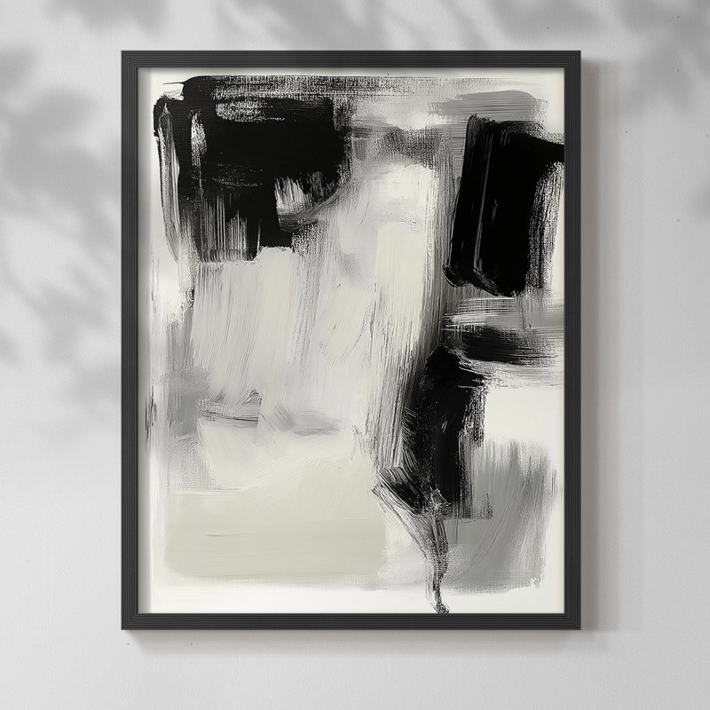"ABSTRACT Series DCCLxx III" par J Paul, Noir, noir, noir, noir, H 11 po x l 9 po