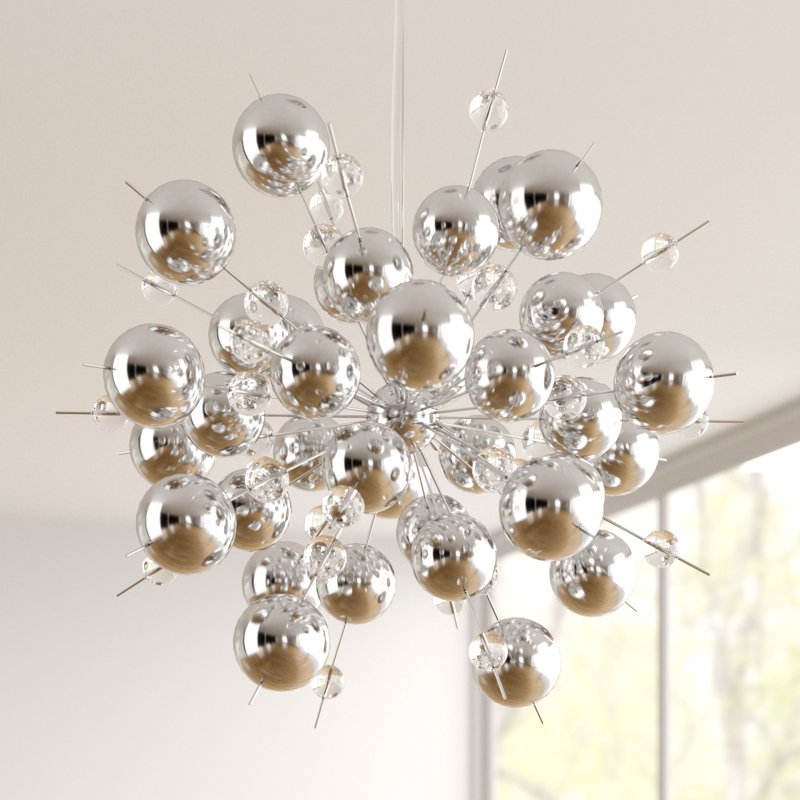 Abertamy 10 - Light Sputnik Chandelier, Chrome / Clear