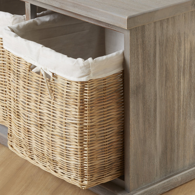 Karina Solid Wood Storage Bench