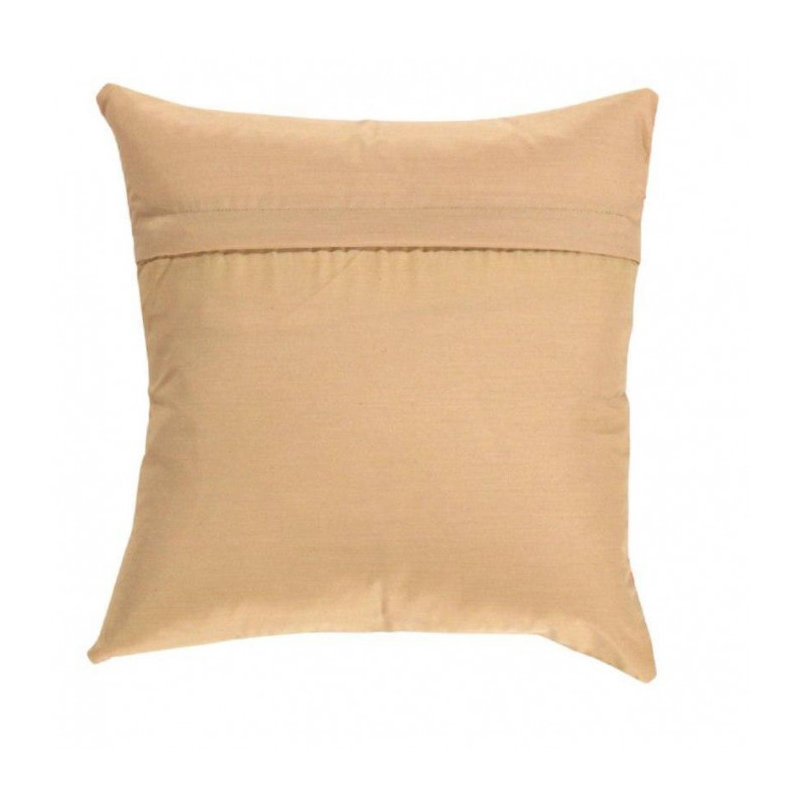 Pasargad Turkish Fine Silk oriental Pillow, 16"H x 16"W, Red/Malibu/Beige/Black Southwestern