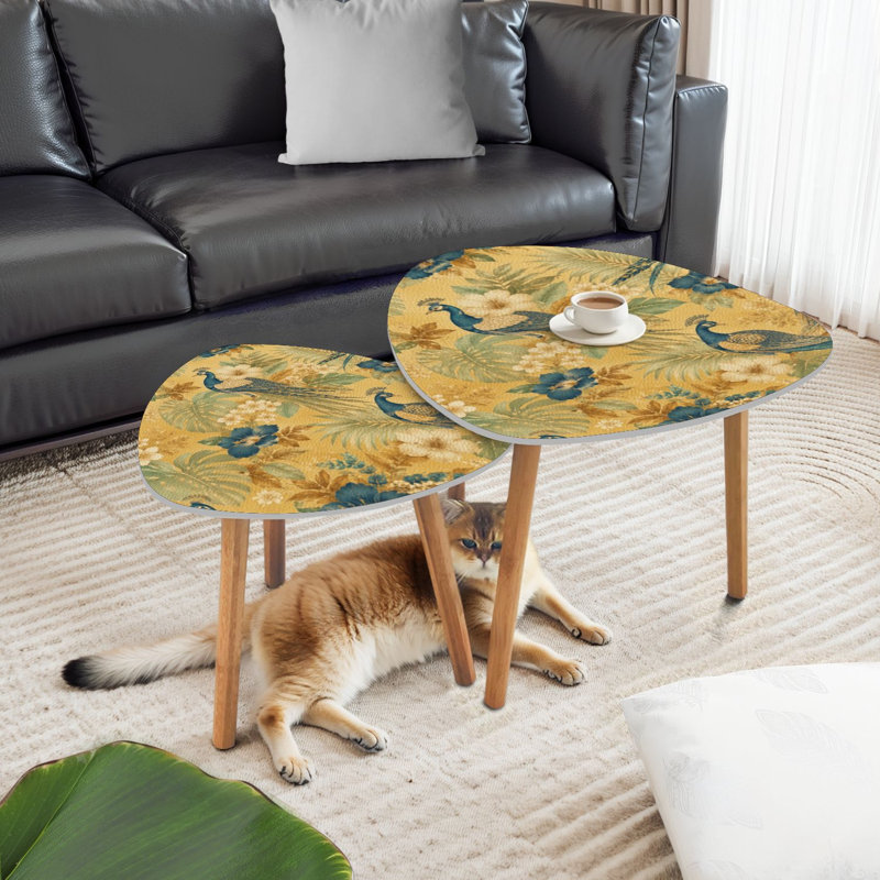 Ensemble de 2 tables basses gigognes Triangle
