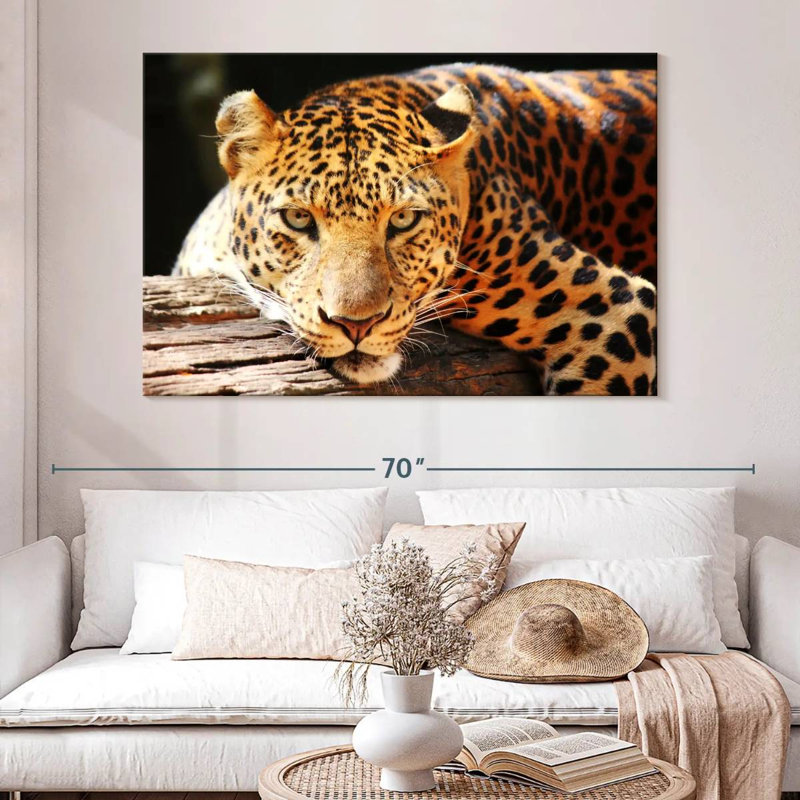 Brampt Leopard Gaze, 34" H x 51" W