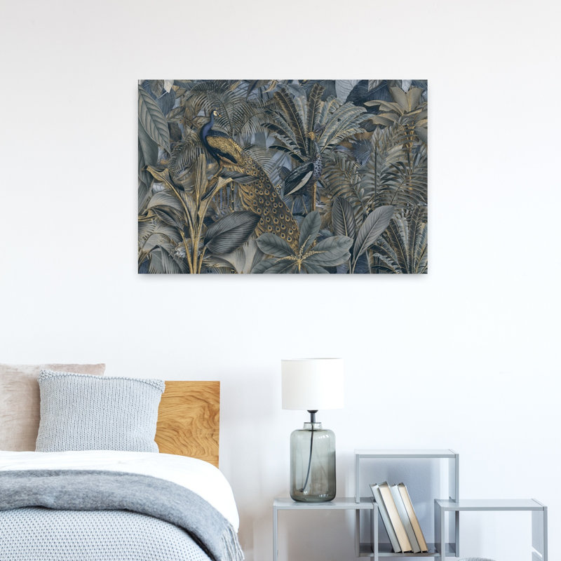 Art contemporain, art contemporain contemporain, forêt de cerfs, H 24 po x l 36 po