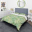 Ensemble de housse de couette de feuillage tropical rétro-1083125163