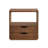 Leather Top Nightstand End Table with Two Drawers