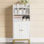 Bathroom Storage Cabinet, Slim Bathroom Floor Cabinet with 2 Door and Adjustable Shelf, Wooden Freestanding Storage Unit for Dining Kitchen Living Room -480887175