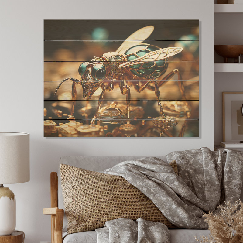 Art mural Gilded Expedition Gold Ant - Ant, H 10 po x l 20 po