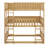 Triple Wood Bunk Bed, With Ladders, Guardrails Detachable Bunk Bed-2084820188