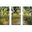 Chemin dans la forêt - ensemble de 3 peintures sur toile tendue-1232259329