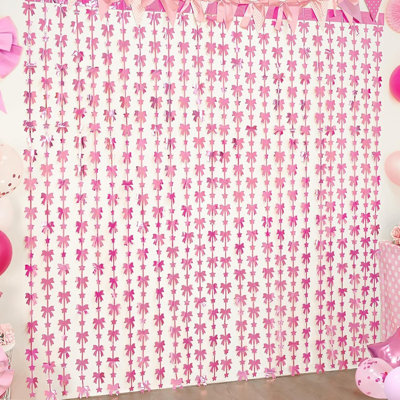 Banderoles roses à franges en aluminium