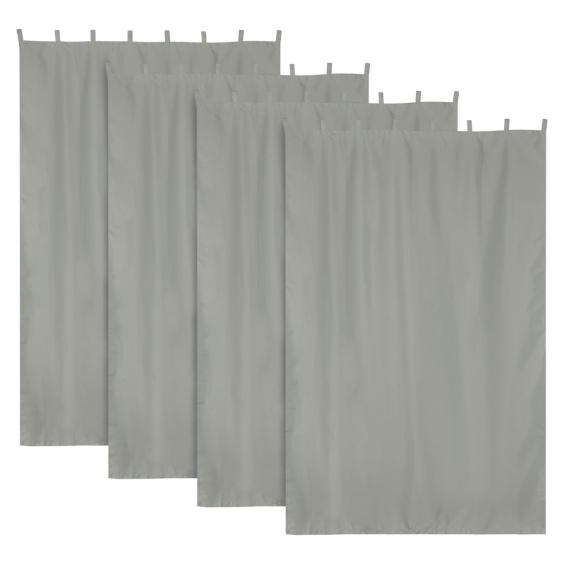 Rideau occultant en polyester Melvis, gris, L 54 po x L 96 po, 4