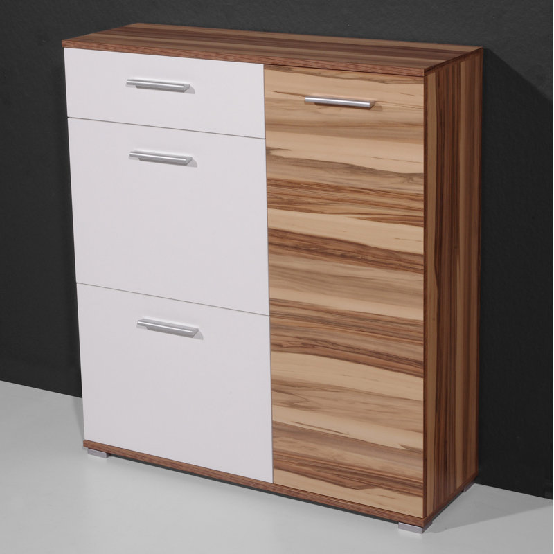 Tetford Shoe Storage Cabinet, Baltimore-Walnut / White