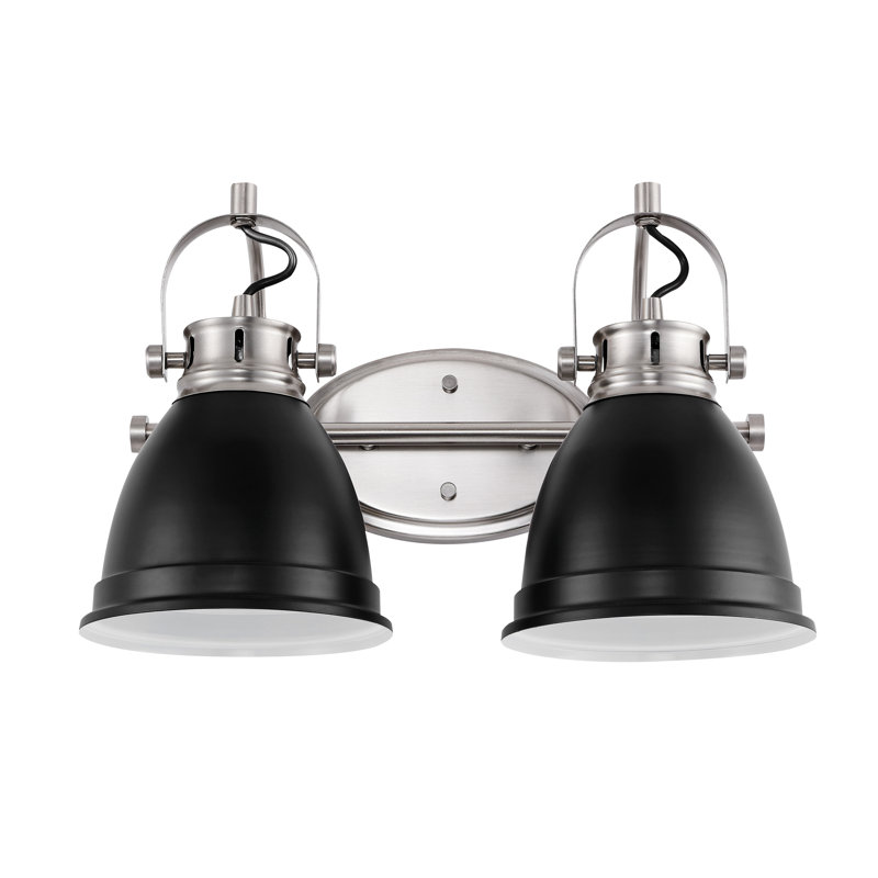  Éclairage pour meuble-lavabo Lejuan, Noir, Nickel, 2
