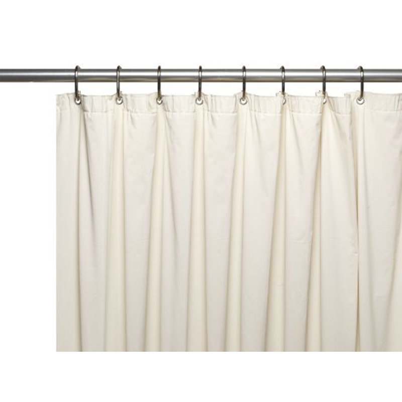 Doublure de douche simple en vinyle magnétisé robuste Ianthe, 72" H x 70" W, Beige