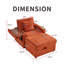 Canapé confortable moelleux en velours côtelé, espace de rangement pour une grande chaise simple, méridienne super moelleuse avec repose-pieds et tableau, convenant à une salle de repos, à un appartement-1997610921