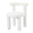 Modern Sherpa Dining Chairs With Curved Back, Armless Accent Side Chair For Dining Room/Living Room-206095887