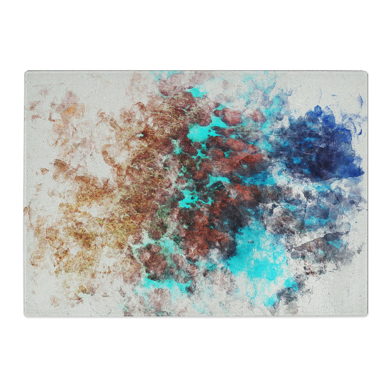 The Great Barrier Reef Coral Watercolour Chopping Board, 28.5cm W x 39cm L