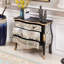 Commode décorative en feuille d'argent peinte à la main-102535205