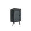 Armoire de coin moderne avec porte en verre trempé et tablettes de rangement pour la salle de bain, le salon et la chambre à coucher