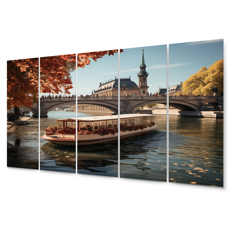 Copenhague, Danemark, Canal City III - ensemble de reproductions d'art mural en métal Cityscapes