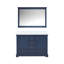 Meuble-lavabo double l 48 po x P 22 po, comptoir en marbre de Carrare et miroir de 46 po-934132868
