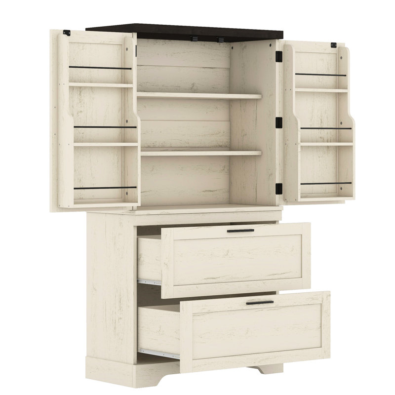 Armoire de style beige - convient à votre chambre à coucher, salon, couloir et améliore le rangement, Beige