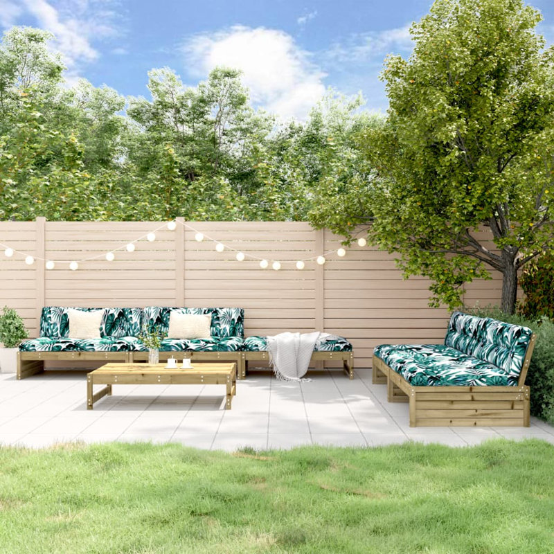Alpen Home 6 Piece Garden Lounge Set Impregnated Wood Pine