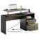 59.8" Lift Top Computer Desk with File Drawer, Large Study Desk with Power Outlet USB Port