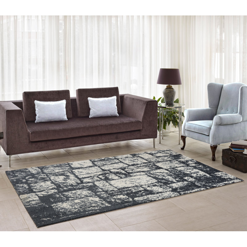 Nehemiah Abstract Indoor Rug, Rectangle 3'9" x 5'5"