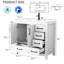 Meuble-lavabo de 36 po avec comptoir d'évier, miroir de rangement mural avec armoire à pharmacie de 20 po, robinet et drain-859728288-859728291
