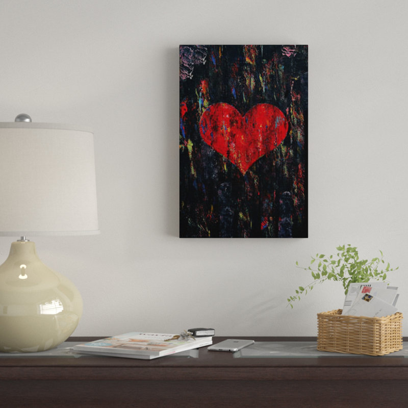 « red cœur », reproduction sur toile, H 18 po x l 12 po x P 1,5 po