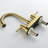 2-Handle Stainless Steel Bathroom Sink Faucet with Swivel Spout