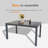 Kederick Rectangular Metal Outdoor Dining Table , 94.5'' in. W 35.5'' in. D