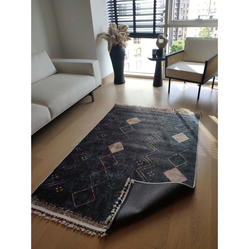 Laquel Performance Washable Moroccan Indoor / Outdoor Rug, Square 2'7"