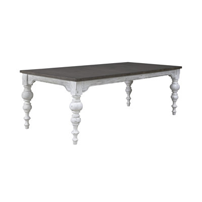  Chalita Rectangular Leg Table w/ Removable 18 Inch Leaf