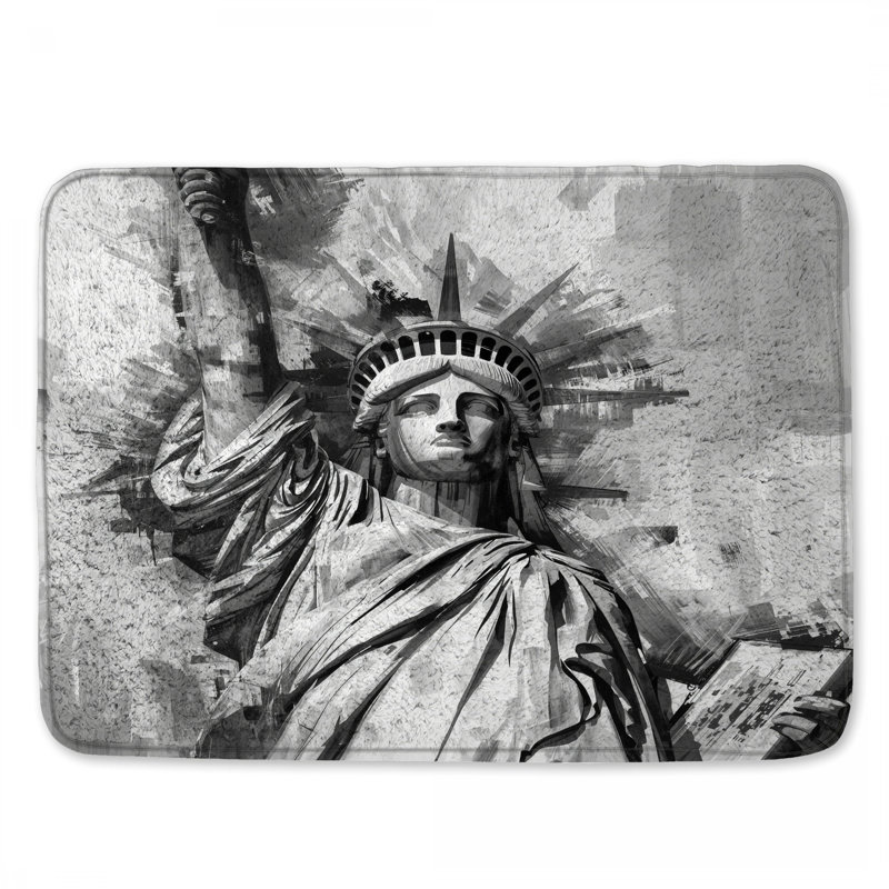 Tapis de bain Statue of Liberty Illustration, L 34 po x L 21 po