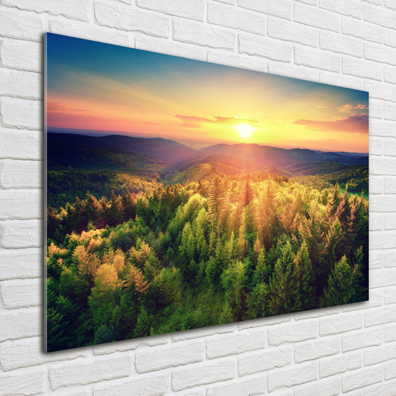 Forest Sunset - Unframed Art Prints on Glass