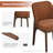  Bason 19.5" High Polyester Upholstered Dining Chairs with Solid Wood Legs-1222950284