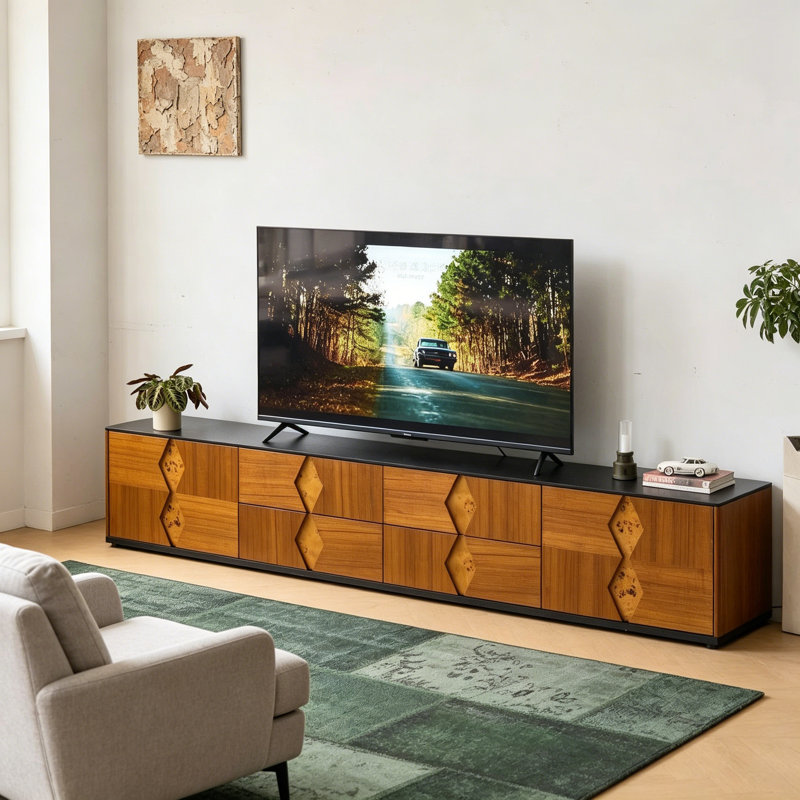 Meuble télé simple en bois massif de style français