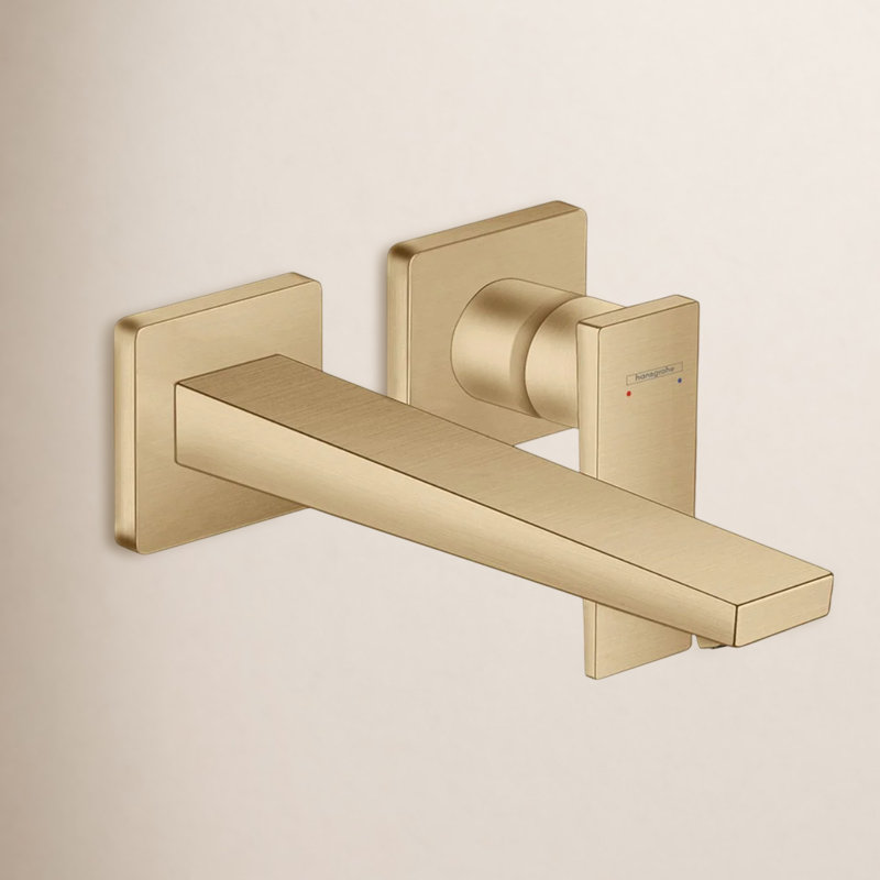 Metropol Low Flow Water Saving Wall Mounted Bathroom Faucet, Brushed Bronze
