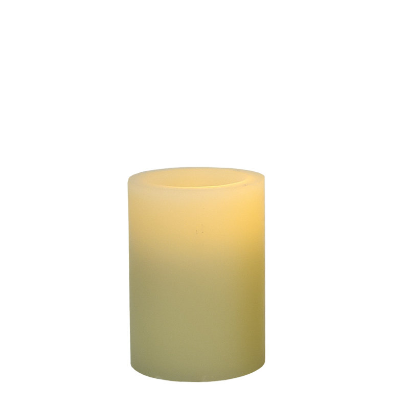 Bougie colonne sans flamme 5 po ivoire, 4" L x 3" W