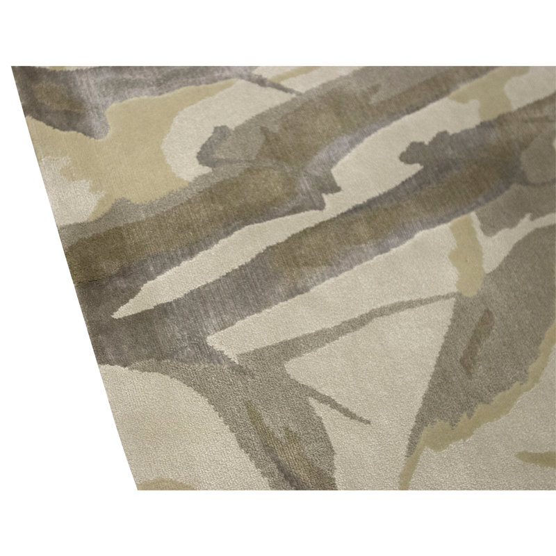 Hand Knotted Area Rug in Olive