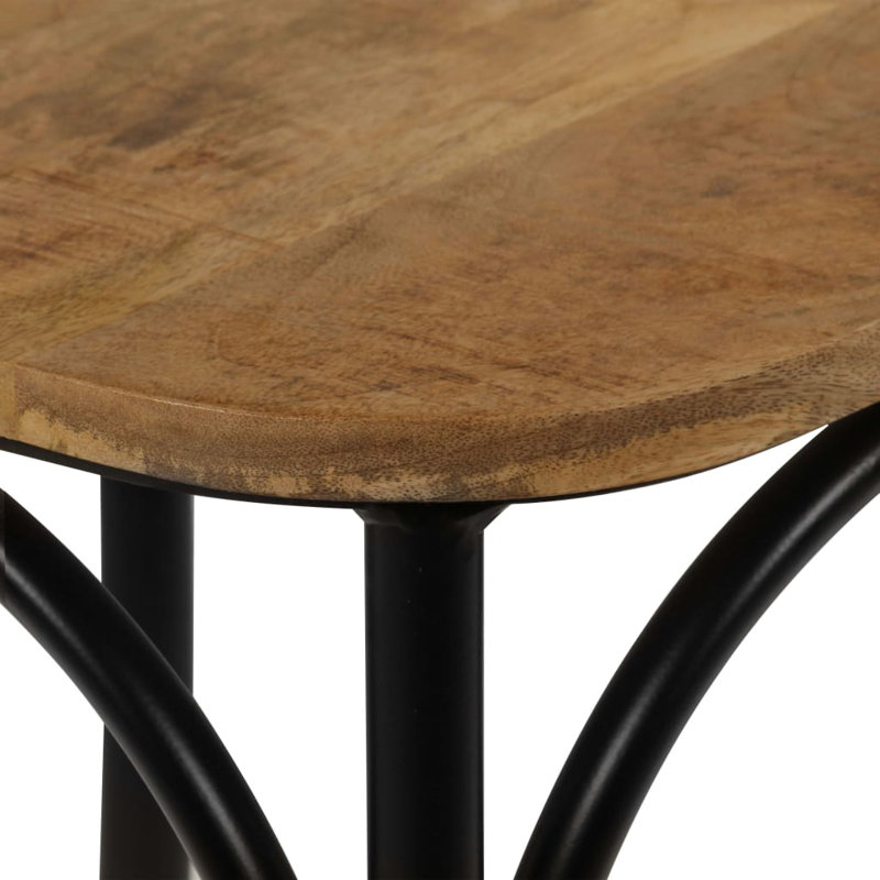 Cross Chairs Solid Mango Wood, Black/Brown, 2