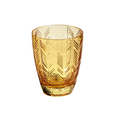 Missoni Water Glass ZIG ZAG Set Of 6  Transparent 11.8 Oz, Diam. 3.3", H 4"